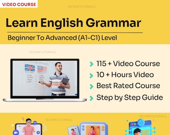 Naucz się gramatyki angielskiej jak profesjonalista (poziom A1-C1) Kurs wideo [115 lekcji samouczka wideo]