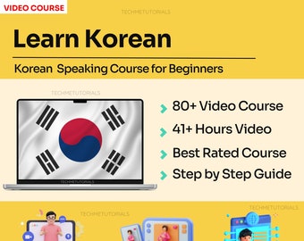 Learn Korean for Beginners : Speaking Course [ 80+ Lessons Video] | Learn Language Learning Course