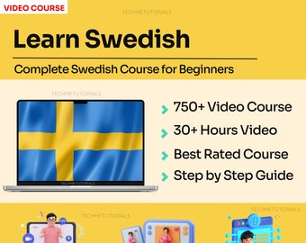 Leer de Zweedse taal voor beginners [750+ lessen video-tutorial] | Leer een taalcursus