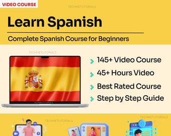 Learn Spanish for Beginners [145+ Lessons Video Tutorial] | Learn Language Learning Course