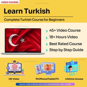 Learn Turkish for Beginners [45+ Lessons Video Tutorial] | Learn Language Learning Course