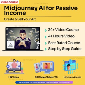 Midjourney AI dla pasywnego dochodu: Twórz i sprzedawaj swoją sztukę | Kurs ChatGpt ChatGpt 4 Chat Gpt ChatGpt