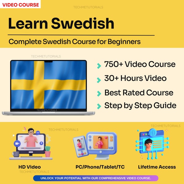 Learn Swedish Language for Beginners [750+ Lessons Video Tutorial] | Learn Language Learning Course