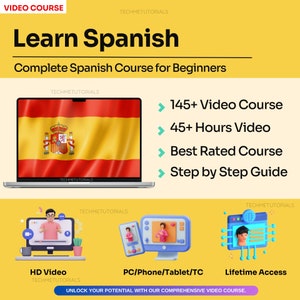 Learn Spanish for Beginners [145+ Lessons Video Tutorial] | Learn Language Learning Course