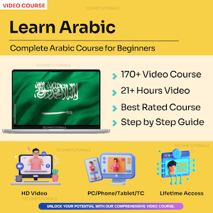 Learn Arabic for Beginners [ 170+ Lessons Video Tutorial] | Learn Language Learning Course