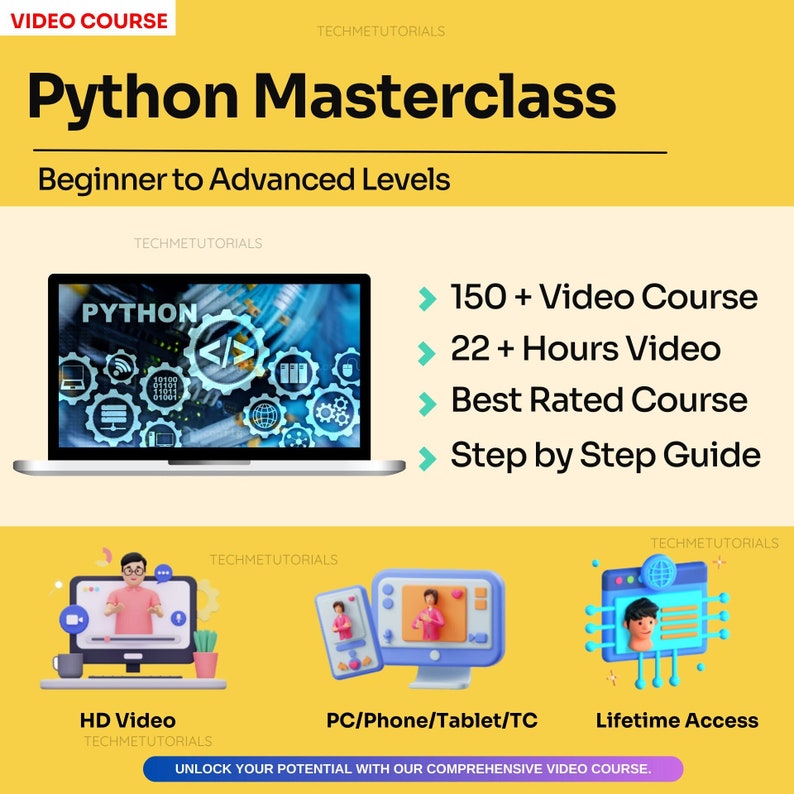 Python Mastery in 2022: Comprehensive Video Course for Beginner to Advanced Levels. image 1