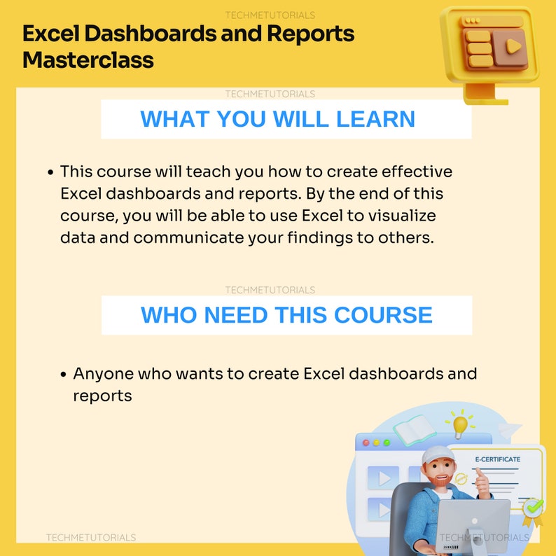 Excel Dashboards and Reports Masterclass [video Course] - Etsy