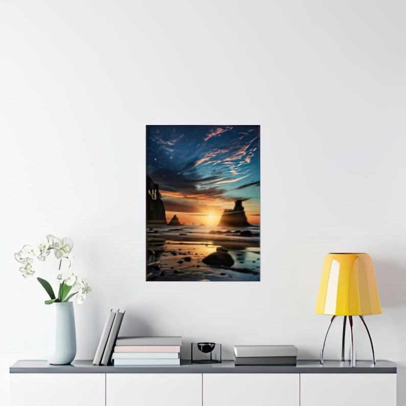 Mountain Landscape Wall Artwork, View Canvas Poster, Wall Art, Gifts