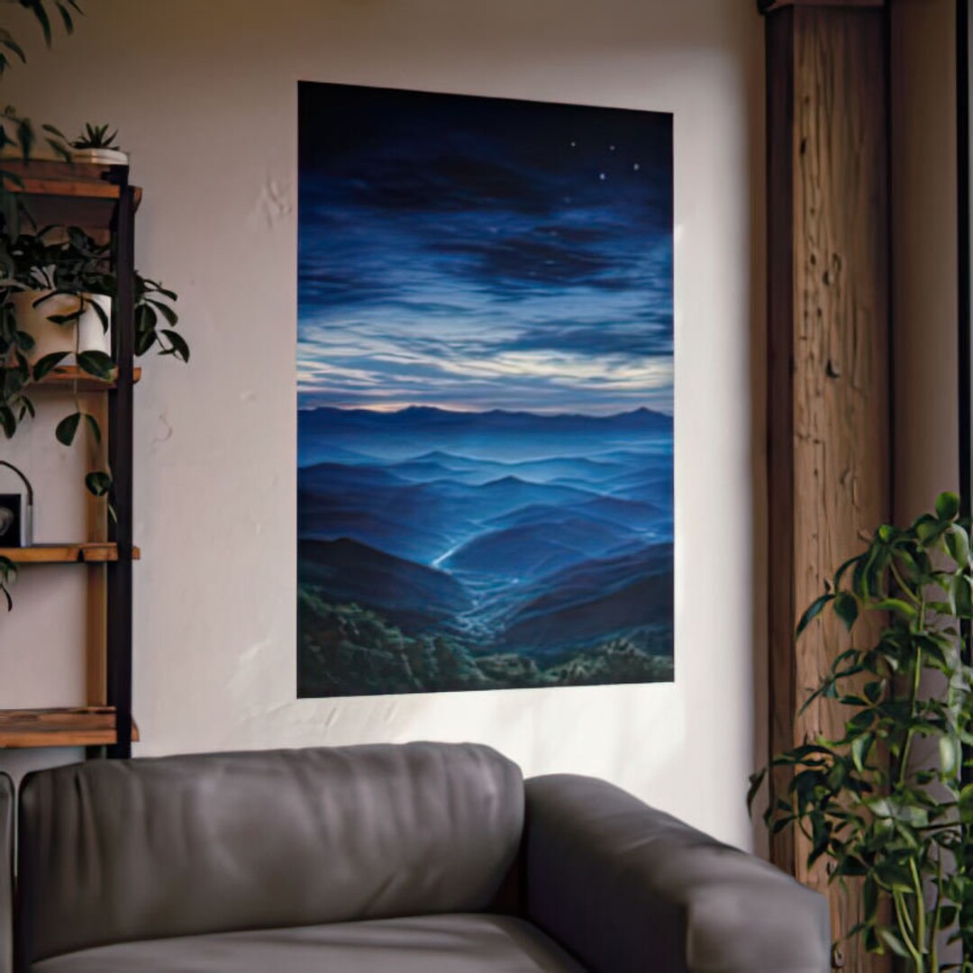 Mountain Landscape Wall Artwork, View Canvas Poster, Wall Art, Gifts