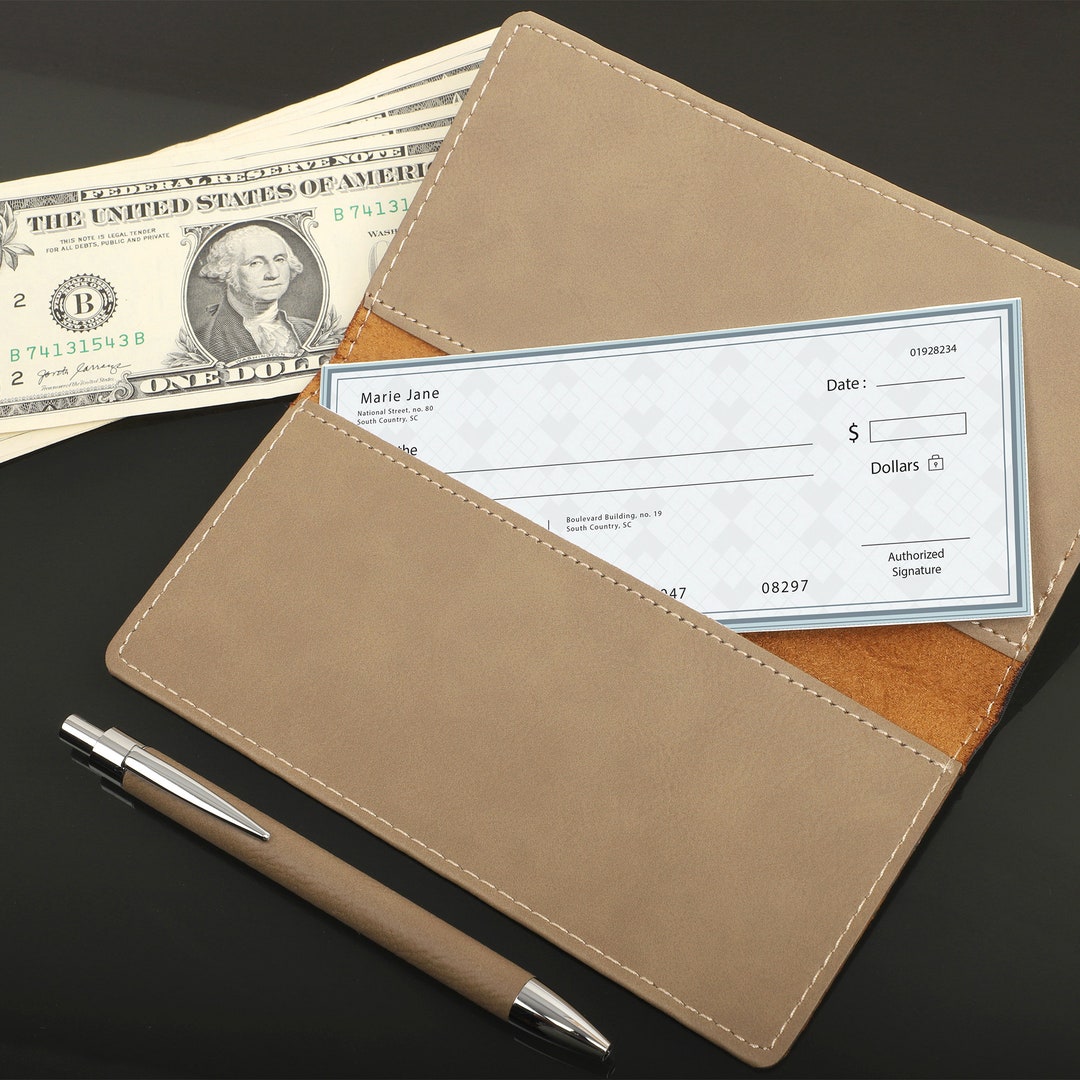 Checkbook Wallet, Leather Checkbook Cover, Checkbook Holder, Checkbook
