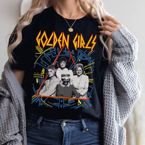 Def Leppard Golden Girls Shirt, Music TV Crossover, Vintage TV Show Shirt, Band Inspired Tee, Unique Fan Gift, Pop Culture Tshirt