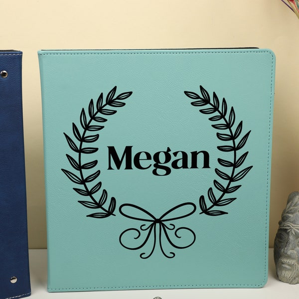 Personalized Binder, 3-Ring Binder, Wedding Planner, Binder, Custom Binder, Leather Binder 3-Ring, Leather Binder, Cover Planner