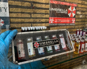 RESIDENT EVIL: Réplica de utilería - Conjunto de viales VIRUS