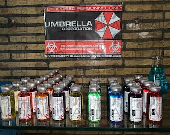 RESIDENT EVIL: Réplica de utilería - Vial VIRUS (básico) 25 ml - Parte 2