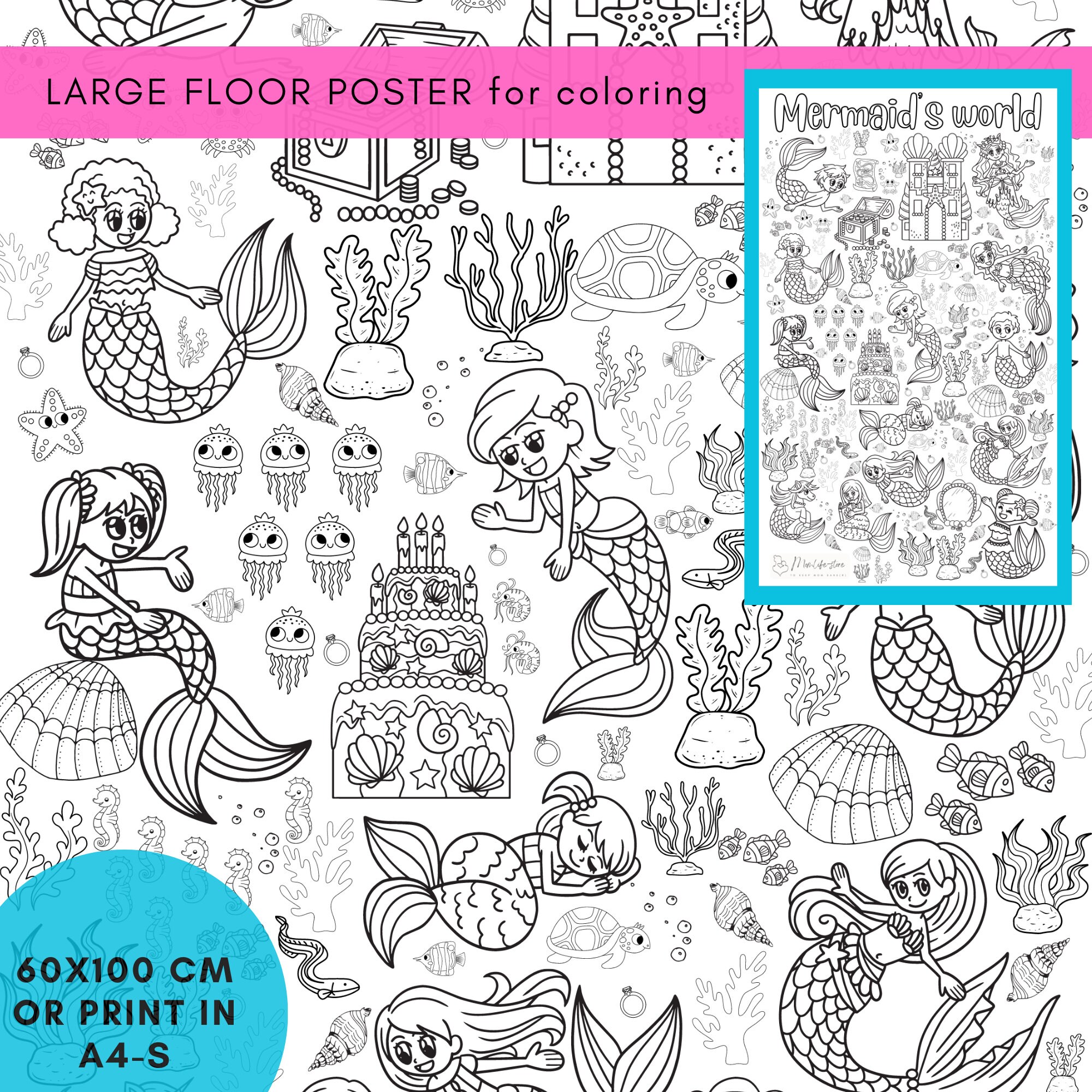 Mermaid Activity Sheets for Kids, Preschool Activities, Preschool ...