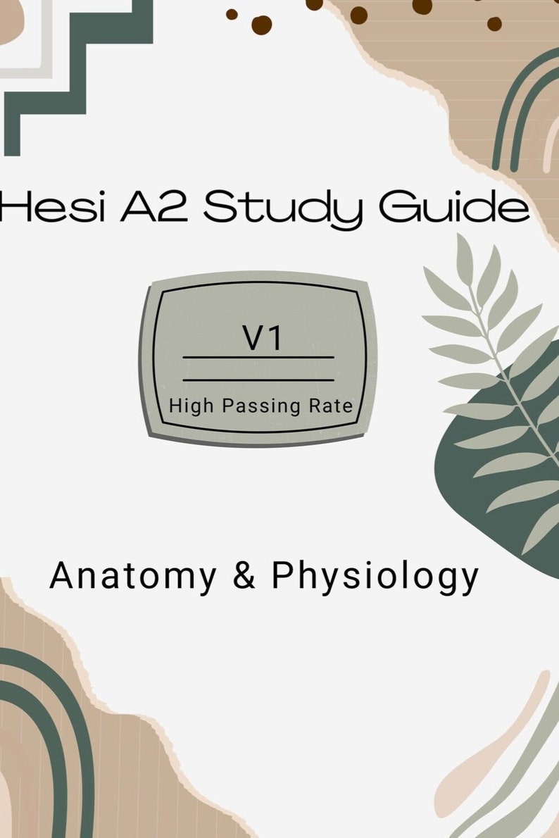 Hesi A2 Anatomy & Physiology V1 Study Guide high Passing - Etsy