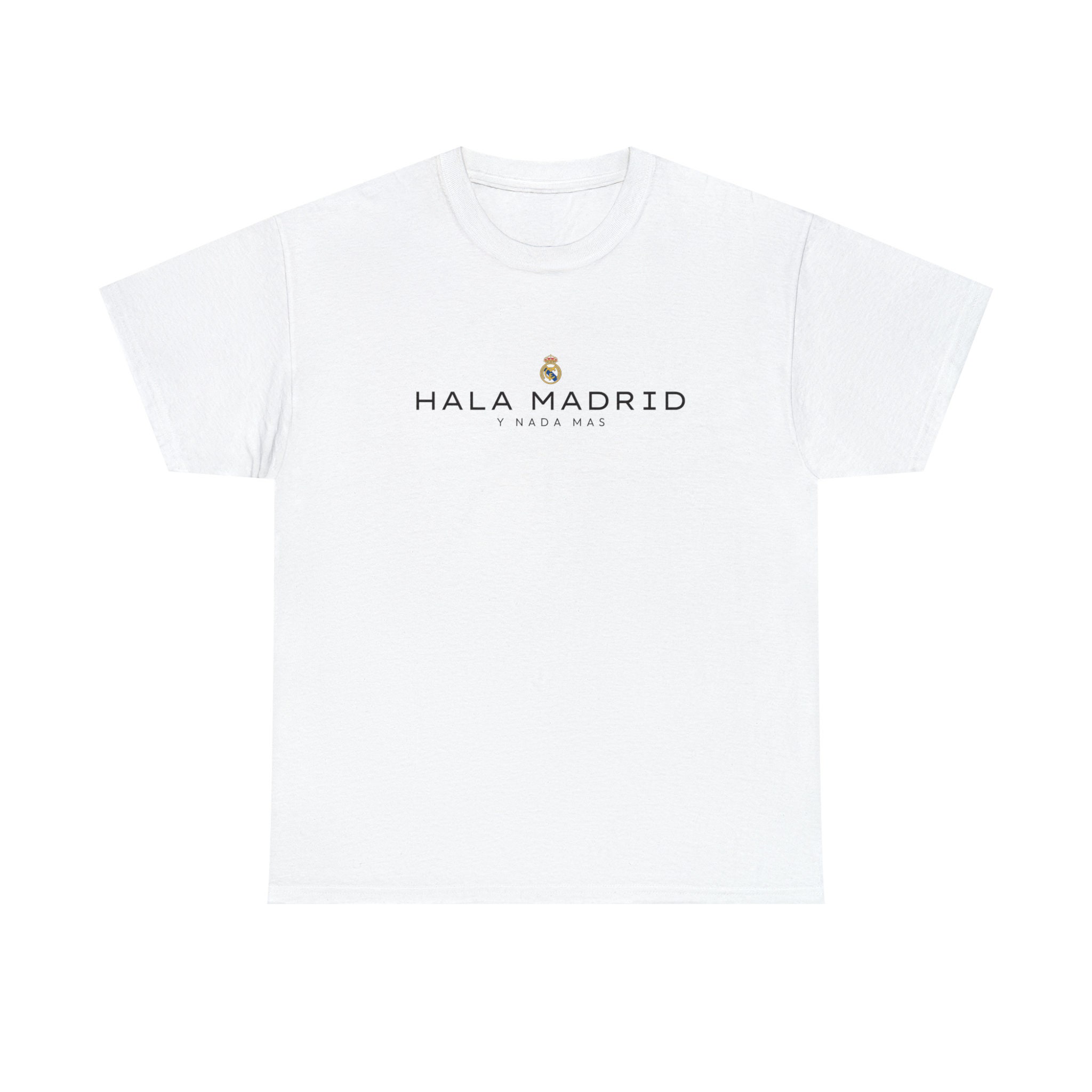 T-shirt Unisex Real Madrid Hala Madrid - Maglia Calcio Personalizzata Nera