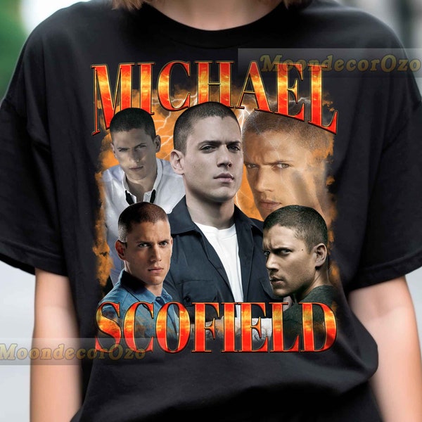 Limited Vintage Michael Scofield Tshirt, Michael Scofield Hoodie, Michael Scofield Sweatshirt, Rock Style Bootleg Tee