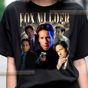 Limited Vintage Fox Mulder Tshirt, Fox Mulder Hoodie, Fox Mulder Sweatshirt, Fox Mulder Rock Style Bootleg Tee
