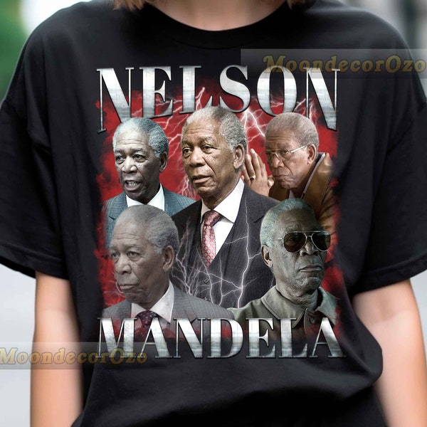 Limited Vintage Nelson Mandela Tshirt, Nelson Mandela Hoodie, Nelson Mandela Sweatshirt, Nelson Mandela Rock Style Bootleg Tee