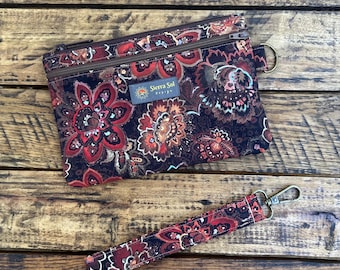 Erdige Blumen Armband Geldbörse Kupplung Handy Geldbörse