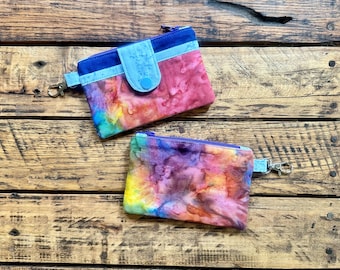 Tie Dye Mini Geldbörse Schlüsselanhänger Clip