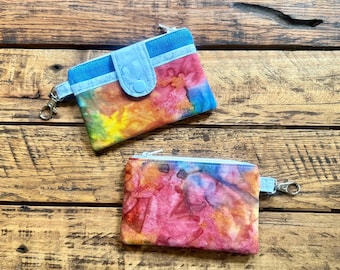 Tie Dye Mini Geldbörse Schlüsselanhänger Clip