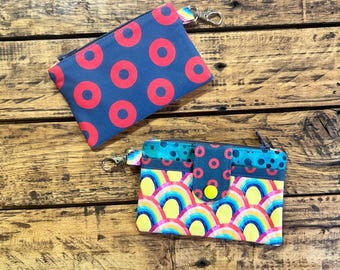 Phish Cadillac Regenbogen Keychain Mini Geldbörse