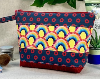 Phish Regenbogen und Donut Zip Pouch Kulturtasche