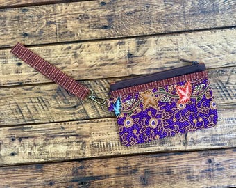 Paisley Blumen Armband Geldbörse Clutch Handy Geldbörse