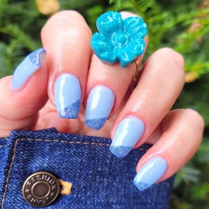 Customizable Resin Flower Nailfie Rings