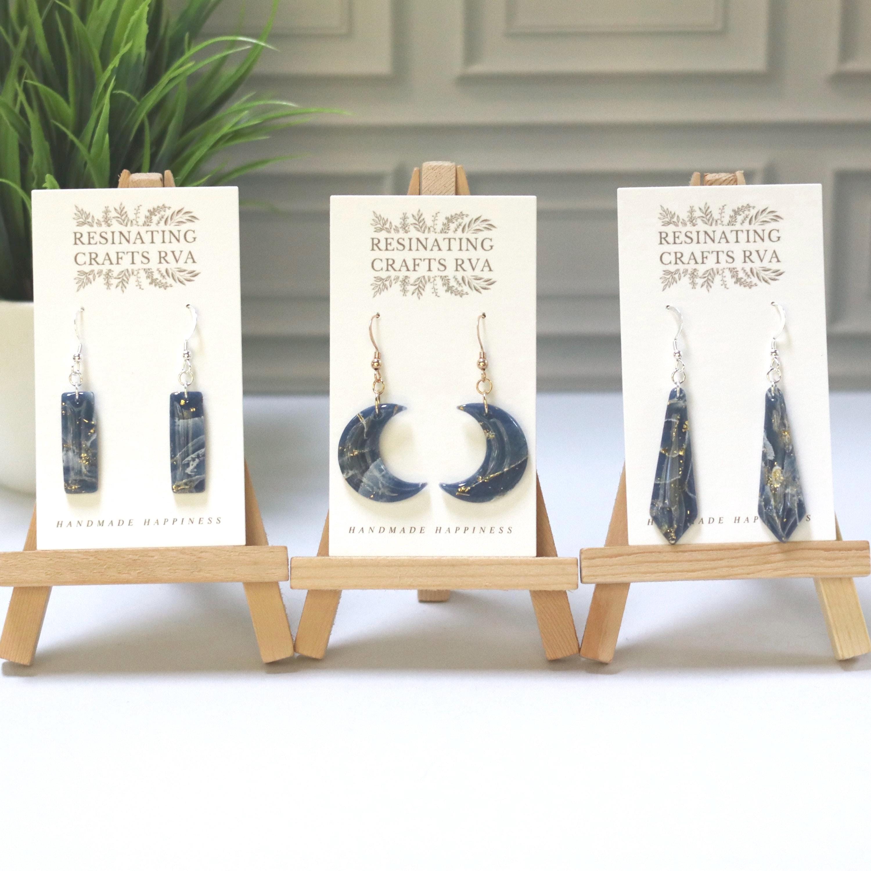 Stone and Silver Earrings - Etsy