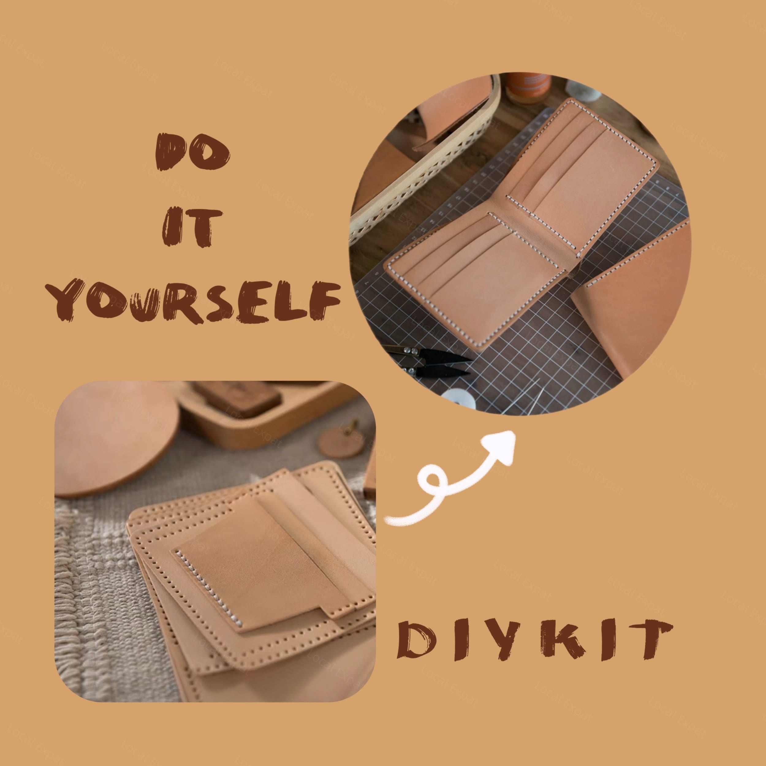 DIY Leather Bag Kits Adult DIY Kits Girls DIY Bag Kits Bag Making Kits DIY  Leather Kit Gifts（red）