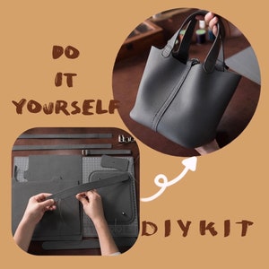 Do It Yourself Leather DIY KIT Daily Bag Cross Shoulder Bag Vintage Durable Genuine Leather Personalized Bag Name Engraved Valentine Gift