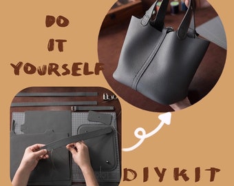 Do It Yourself Leather DIY KIT Daily Bag Cross Shoulder Bag Vintage Durable Genuine Leather Personalized Bag Name Engraved Valentine Gift