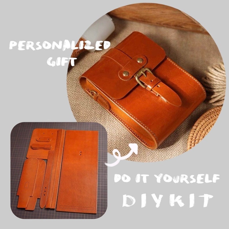 Do It Yourself Leather DIY KIT Daily Cross Shoulder Bag Vintage Durable
