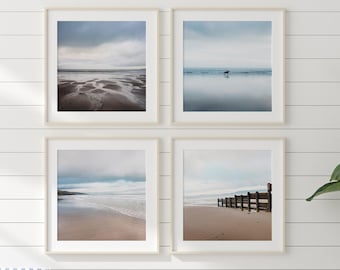 Square Beach Photography Prints: Original Coastal Wall Art Gallery (Digital Download)