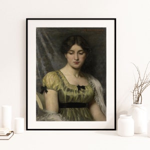 Vintage Portrait Digital Printable, Portrait Painting, Vintage Woman Art, Portrait of  Lady Painting, Digital Poster Art, DOWNLOADABLE PRINT