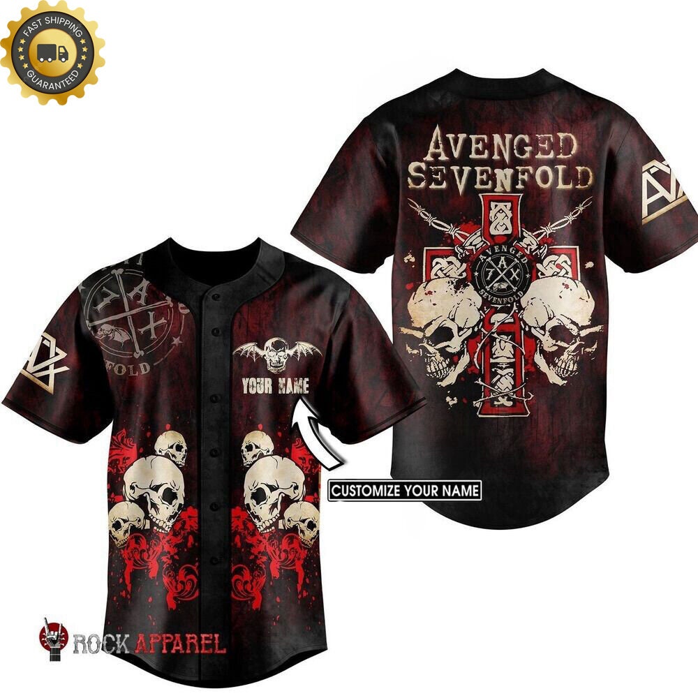 Avenged Sevenfold North American Tour Baseball Jersey - Growkoc