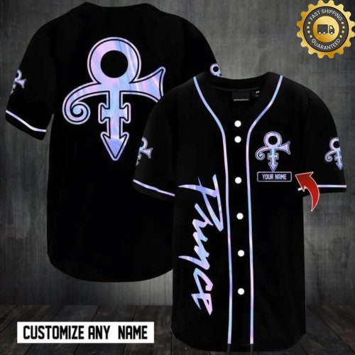 CUSTOM PRINCE TRIBUTE PURPLE RAIN MINNESOTA FOOTBALL JERSEY WITH