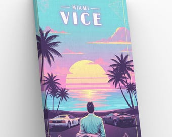 Miami Vice Poster – 80s Vaporwave Sunset Art Print