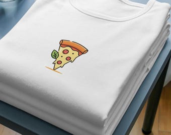 Printed Pizza Slice T-Shirt: 100% Cotton Unisex Tee