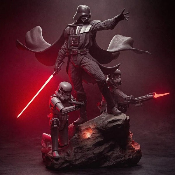 Dars Wader Diorama 3D STL-bestand voor 3D-printer 3D Print Model Gift Movie Lover Action Figure 3d-model