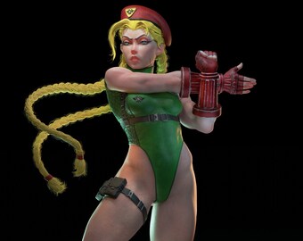 Cammy Street Fighter Fan Art Statue 3d Printable 3D model 3D