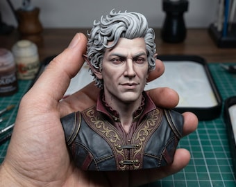Crimson Eyed Vampire Rogue Bust STL | Resin & FDM Compatible | Digital Download