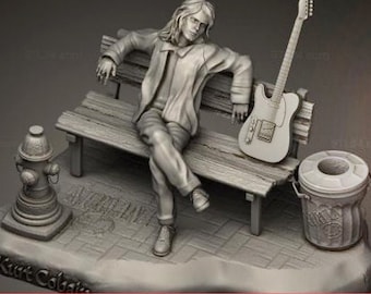 Kurt Cobain 3D STL File for 3D Printer 3D Print Model Gift Movie Lover Action Figure 3d model