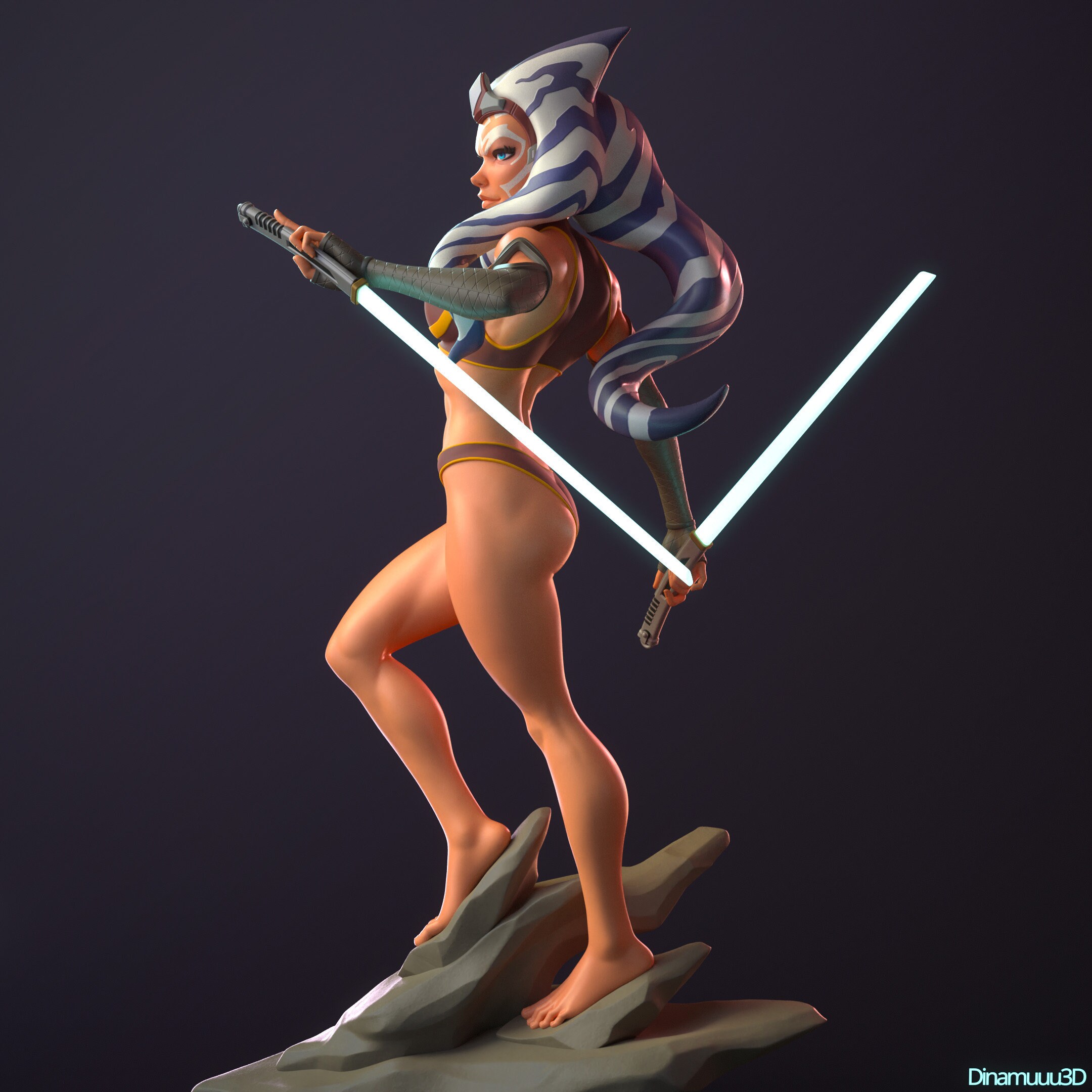 асока тано 3d 3D Printed Ahsoka Tano - Etsy