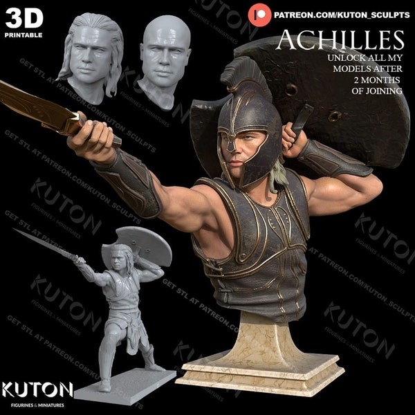 Achille | Figurine d'action | Résine imprimée en 3D | Troie | Modèle 3D + Livraison gratuite