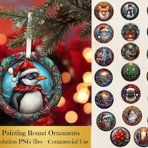 Christmas Ornament Png Sublimation Design, Christmas Round Ornament Png, Christmas Ornament Sublimation File, Round Ornament Png Template