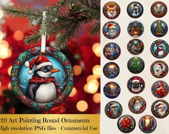 Christmas Ornament Png Sublimation Design, Christmas Round Ornament Png, Christmas Ornament Sublimation File, Round Ornament Png Template